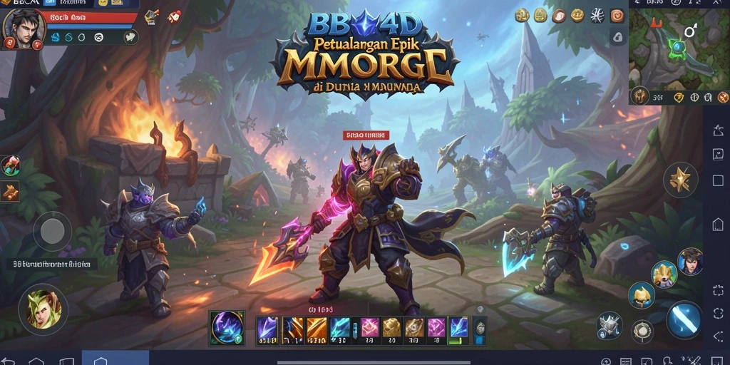 Tampilan gameplay mendebarkan dari BBCA4D dengan pertarungan epik antar karakter.