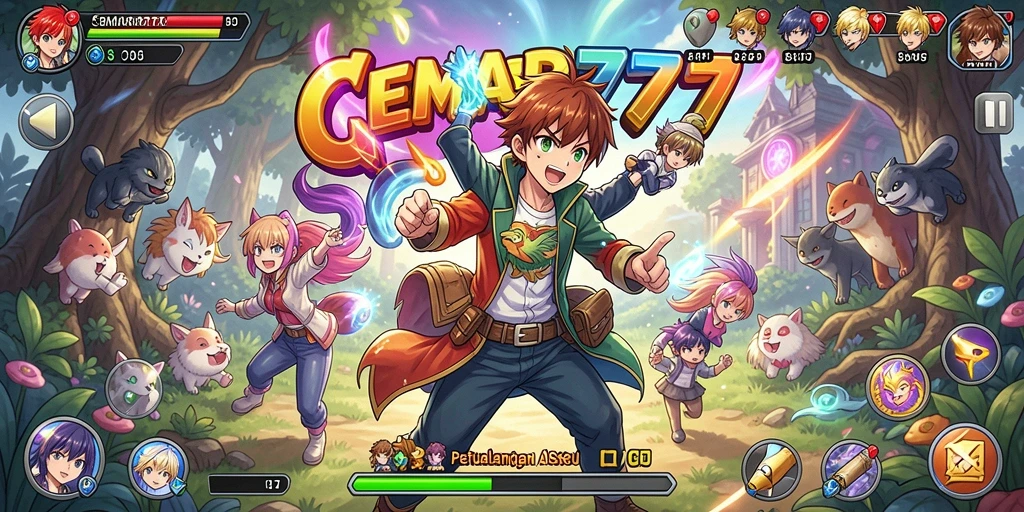 Screenshot utama CEMARA777 menampilkan aksi pertempuran karakter anime yang menakjubkan.