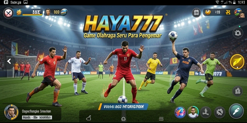Screenshot utama HAYA777 menampilkan aksi seru dalam permainan olahraga.