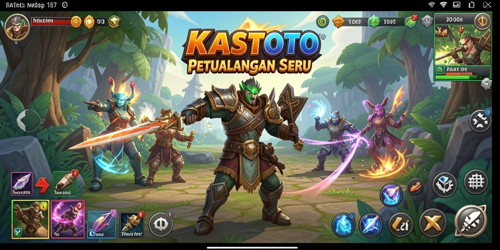 Tampilan gameplay KASTOTO yang penuh aksi dan tantangan RPG.