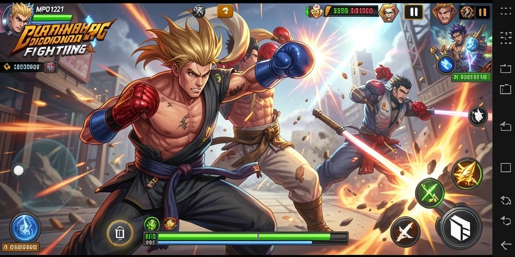 Gameplay seru dengan aksi pertarungan yang intens di MPO1221.
