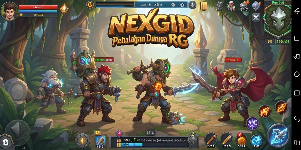 Tampilan gameplay NEXGID yang menegangkan dan menarik.