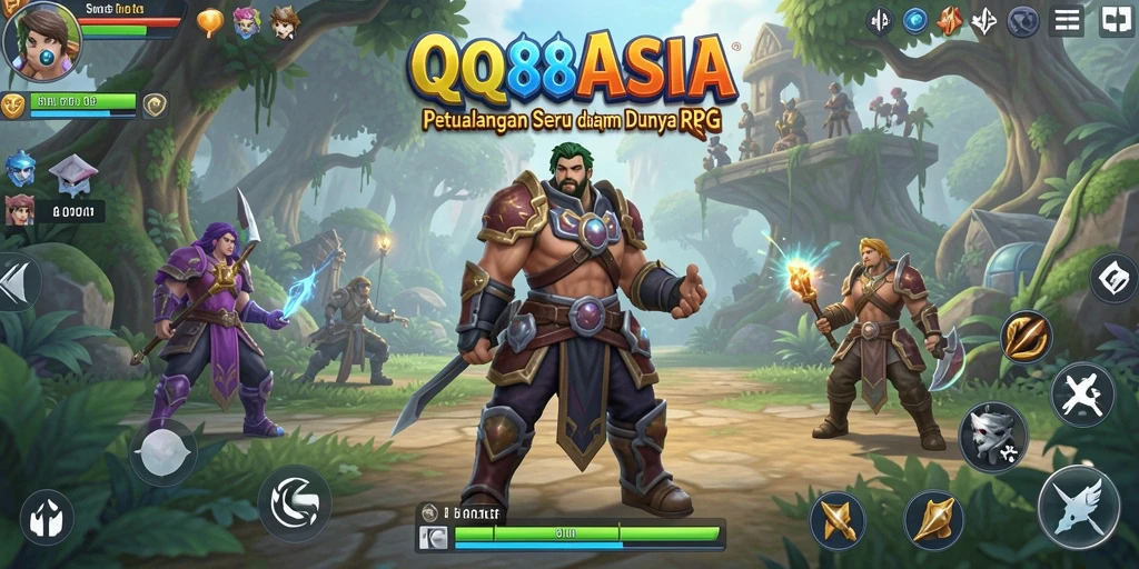 Tampilan aksi pertempuran di dunia RPG yang menantang.