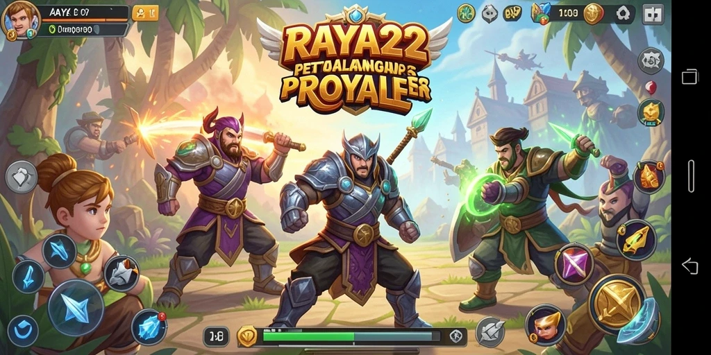Menampilkan aksi intens dalam pertempuran Battle Royale yang mendebarkan.